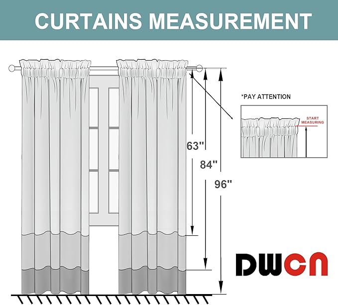 DWCN Blackout Curtains for Living Room Thermal Insulated, Energy Saving & Noise - Image 2
