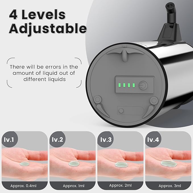 Automatic Soap Dispenser Touchless 11.8oz/350ml Four-Level Adjustable Dispenser - Image 4