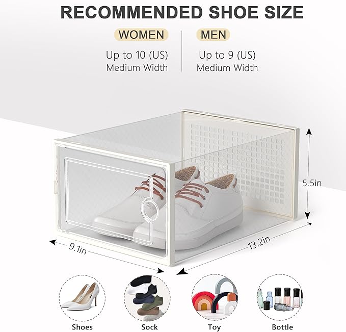 Kuject Large Shoe Organizers Storage Boxes - Image 3