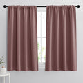 RYB HOME 45 inch Curtains for Living Room, Rod Pocket Thermal Insulated Small by RYBHOME