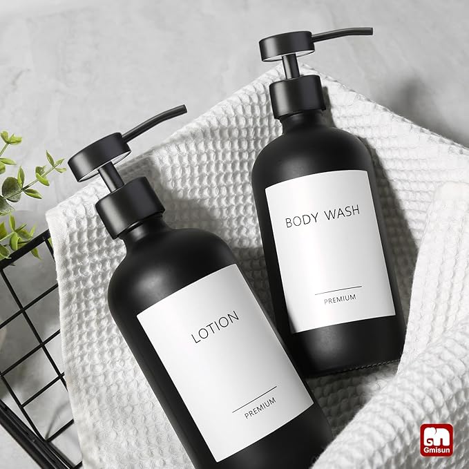 GMISUN Black Soap Dispenser, 2 Pack Matte Black Hand Soap Dispensers - Image 8