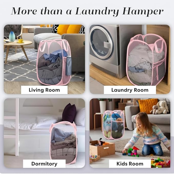Handy Laundry Collapsible Mesh Pop Up Hamper - Image 8