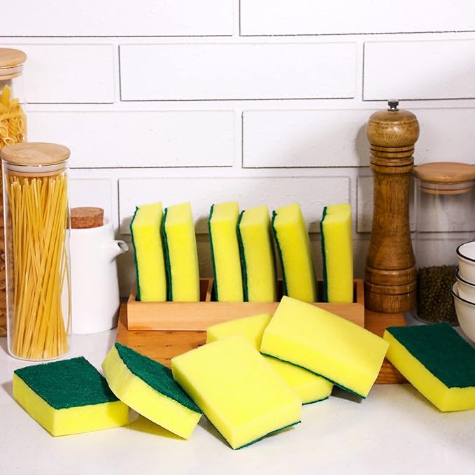 Tanlade 120 Pcs Individually Wrapped Sponge Dishwashing Sponge Bulk Non Scratch - Image 4