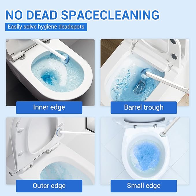 50PC Toilet Bowl Wand Refills, Disposable Toilet Brush Heads, Wall Mounted - Image 5