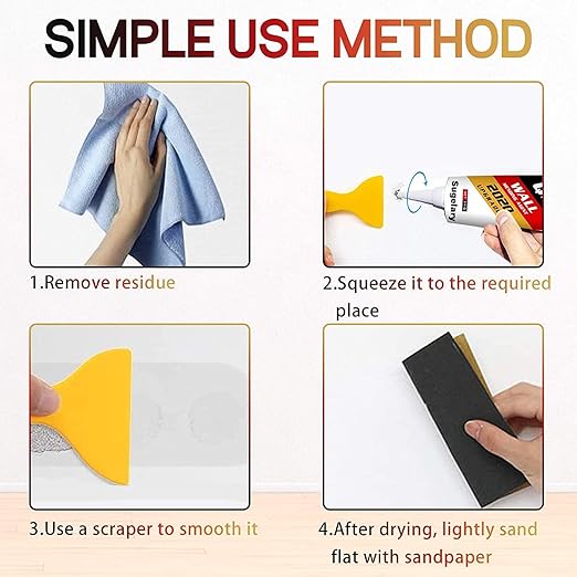 Drywall Patch Repair Kit with Scraper, Wall Spackle Repair Paste, Wall Mending - Image 4