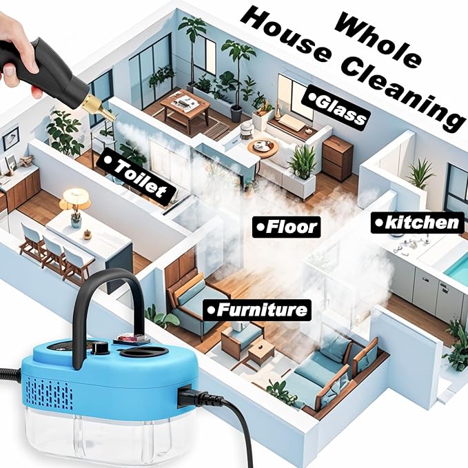 2500W Handheld Steam Cleaner, Portable Car Steamer - Image 8