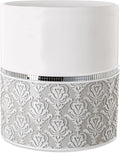 Creative Scents Mirror Damask Small Bathroom Trash Can 1.58 Gal / 6L by CreativeScents