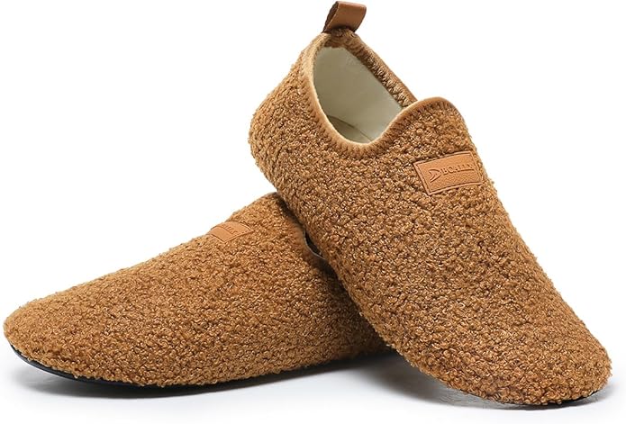 Adult Indoor House Slippers Socks Lightweight Non Slip Grip House Home Shoes by CanLeg