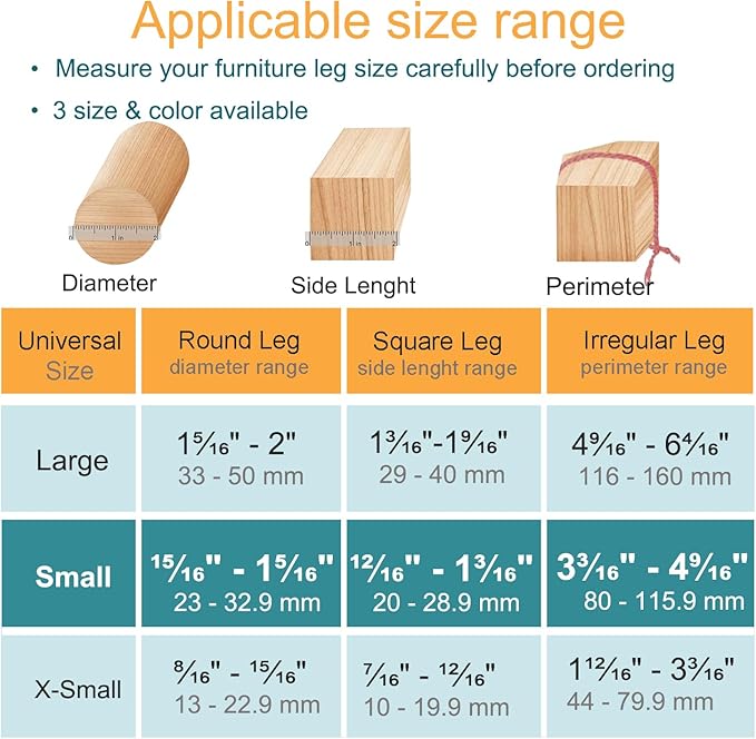 32 Pcs Chair Leg Protectors for Hardwood Floors, OASMU Silicone Felt Furniture - Image 2