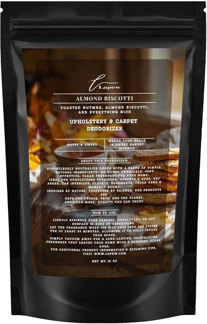 Almond Biscotti Carpet Freshener Powder: Powerful Odor Eliminator by Lapew