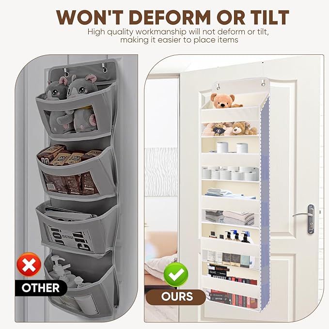 QINGUANG Over The Door Organizer, Hanging Organization and Storage, Behind Door - Image 6