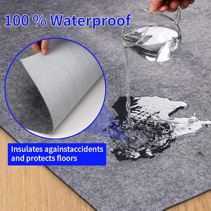 100% Waterproof Non-Slip 1/4” Extra Thick 3x5 ft Rug Pad - Image 6