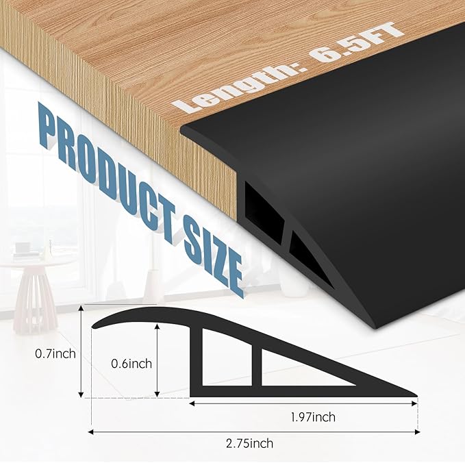Floor Transition Strip Door Threshold 79" Floor Transition Reducer Trim on The - Image 2