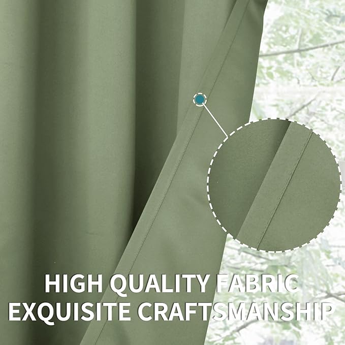 BGment Short Blackout Curtains 40 Inches Length - Image 4