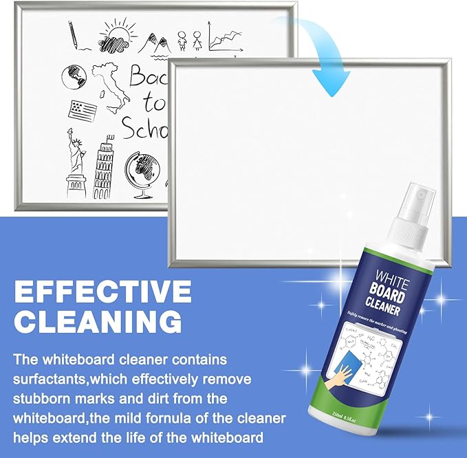 8 Pack Whiteboard Cleaner Spray 8.5oz Dry Erase Board Cleaner - Image 3