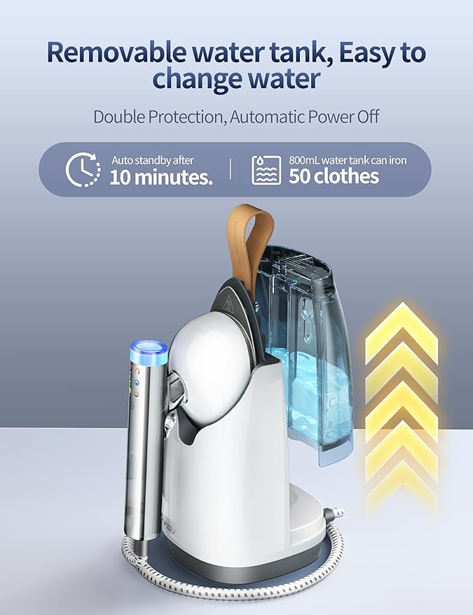 Sundu 1500W Steamer for Clothes, 2-in-1 Vertical & Flat Iron Clothes Steamer - Image 6