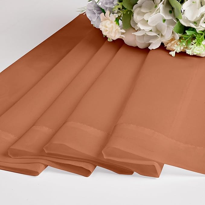 Chyhomenyc Orange Sheer Curtains 72 Inch Length 2 Panels, Light Filtering Soft - Image 5