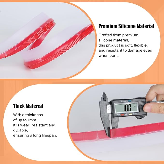 Orghtin T-Shaped Silicone Seal Strip, 20Ft Door Draft Stopper - Image 6