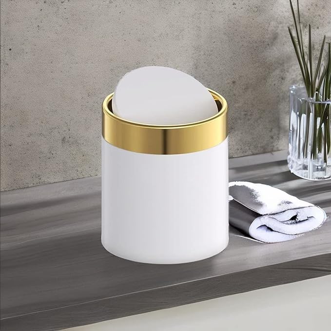 Mini Trash Can with Lid, Metal Small Tiny Mini Trash Bin Can, Mini Countertop - Image 8