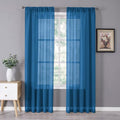 Tollpiz Sheer Curtains Bedroom Linen Textured Curtain Sheers Light Filtering by Tollpiz
