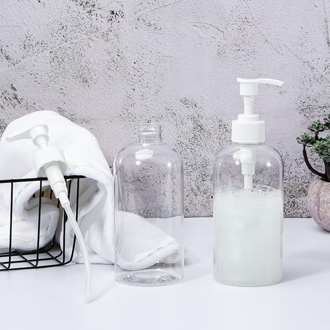 Yebeauty Soap Dispenser, 4 Pack 13.5oz/400ml Empty Refillable Pump Bottle - Image 8