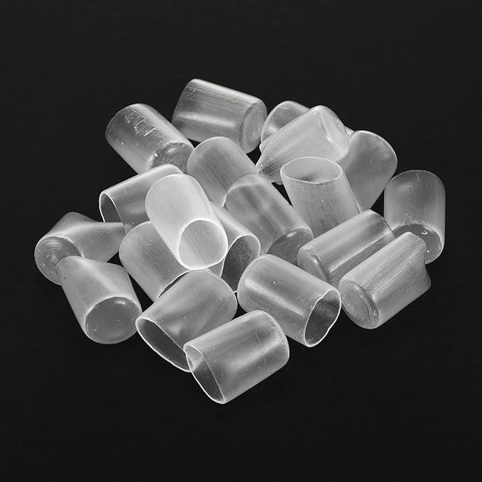 uxcell 20pcs Rubber End Caps Protective Caps 14mm ID Vinyl PVC Round Tube Bolt - Image 4