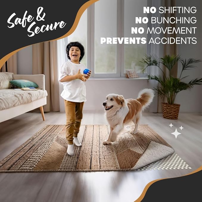 Nevlers Non Slip 3'x5' Rug Pads | White PVC Foam Rug Gripper - Image 3
