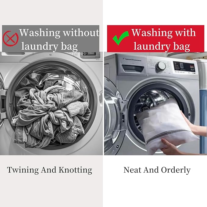 6 Pcs Lingerie Bags for Washing Delicates Mesh Laundry Bags for Lingerie Socks - Image 3