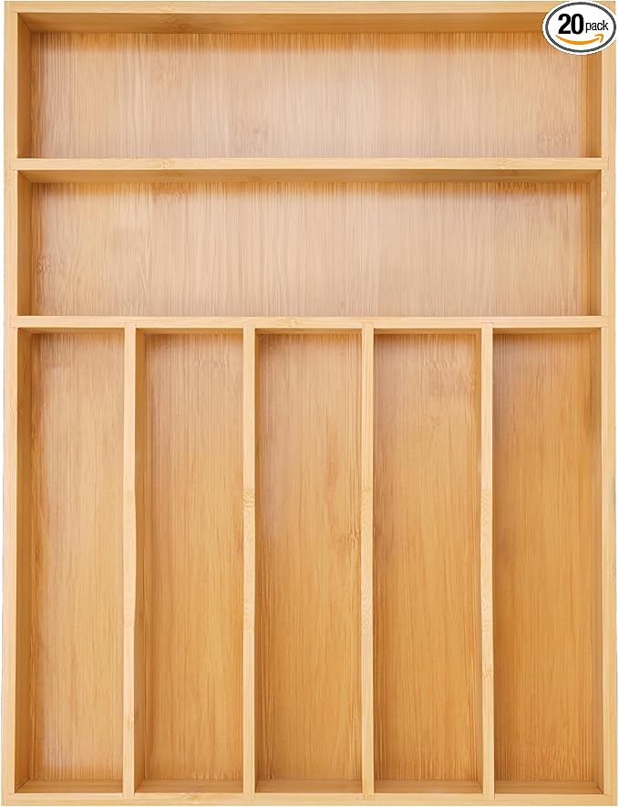 Silverware Organizer Kitchen Drawer Organizer Utensil Organizer Bamboo by Besilord
