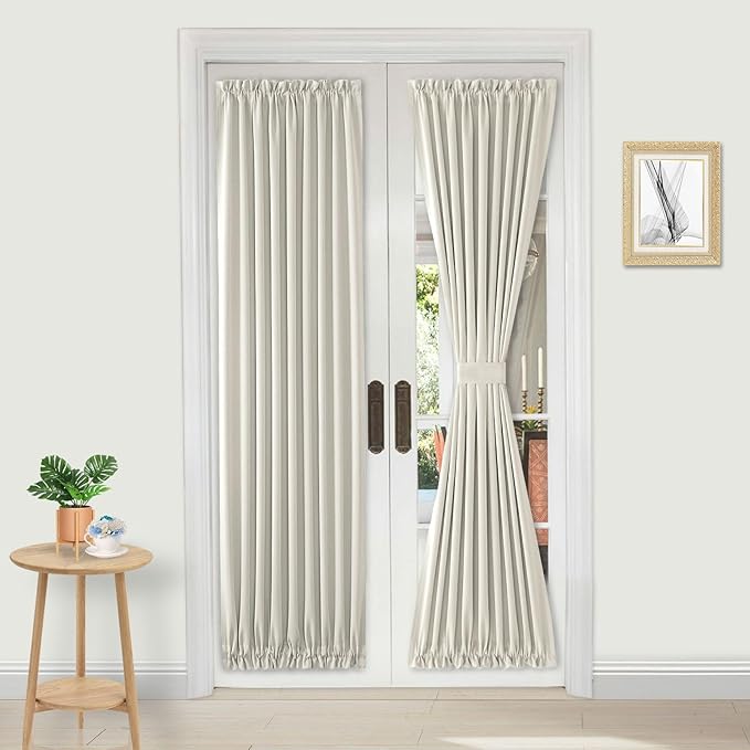 DWCN French Door Curtains – Rod Pocket Thermal Curtain by DWCN