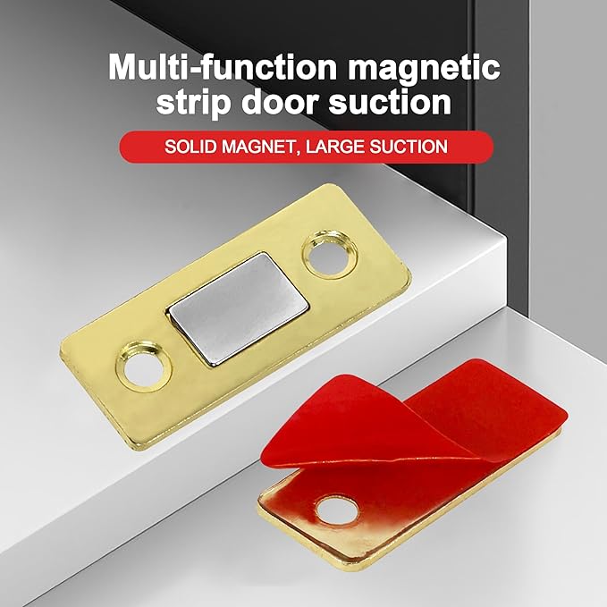 Cabinet Magnetic Catch, 6 Pack Gold Ultra Thin Magnetic Cabinet Door Catch - Image 3