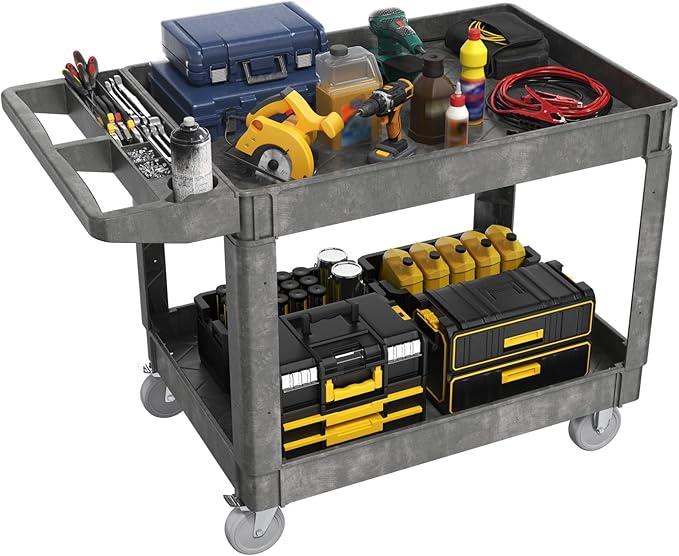 Heavy-Duty Utility Cart Tool Cart, Extra Large Rolling Carts by Maemttes