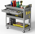 3 Tier Rolling Tool Cart with Drawers, 450 LBS Capacity Tool Cart on Wheels by Unknown
