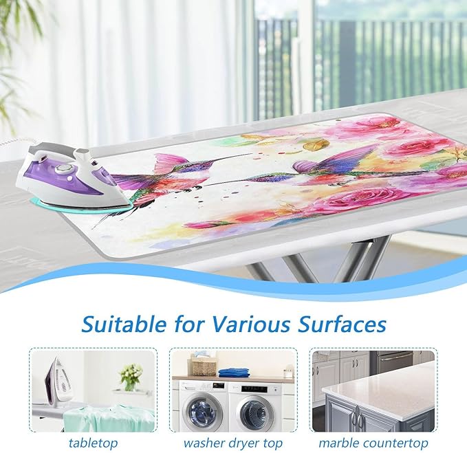 Watercolor Red Hummingbird Ironing Mat - Image 5