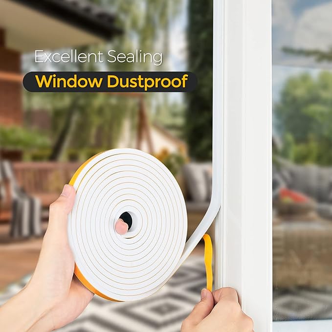 13 Feet Weather Stripping Door Seal, 1/2" Wide X 3/8" Thick Door Seal Strip - Image 7