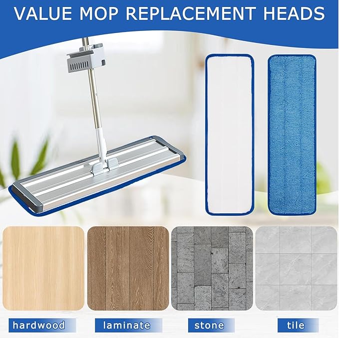 12 Pack Microfiber Mop Pad Universal Commercial/Industrial/Professional 17-18 - Image 4