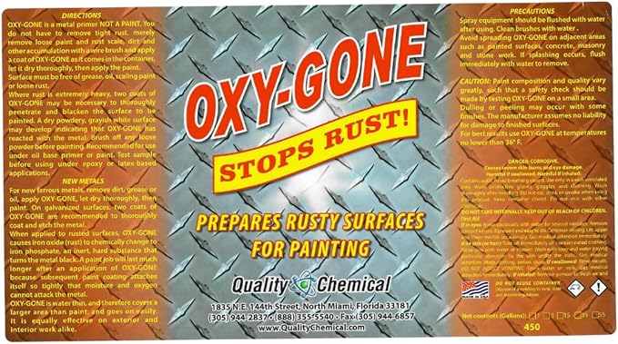 Quality Chemical Oxy-Gone Rust Remover and Metal Treatment - Image 6