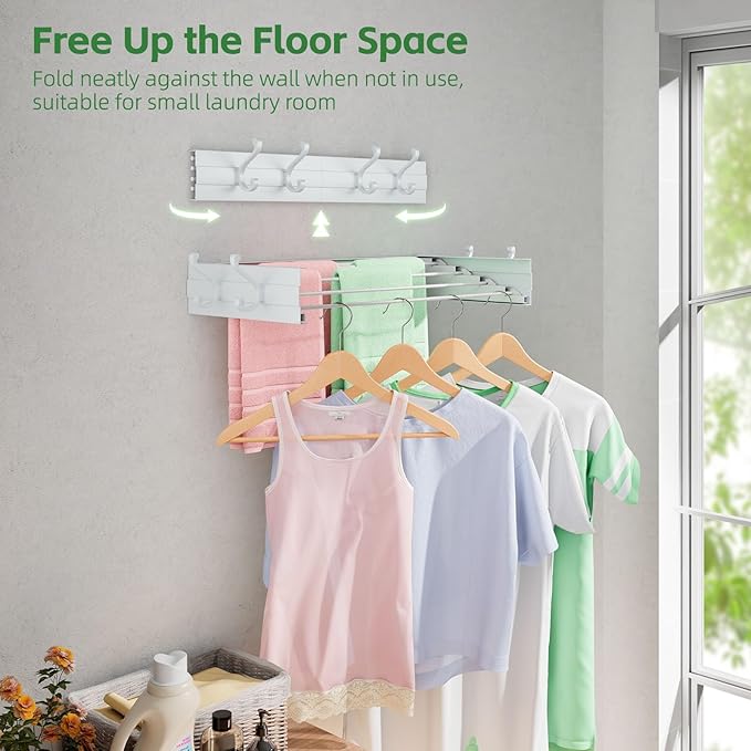 Wall Mounted Clothes Drying Rack - Image 2