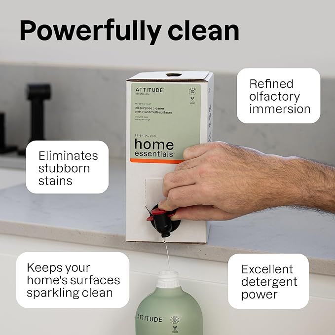 ATTITUDE All-Purpose Cleaner Spray, Plant-Based Ingredients, EWG Verified - Image 3