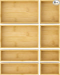 Bathroom Drawer Organizer Trays, Bamboo Silverware Drawer Organizer Kitchen by Greatseas