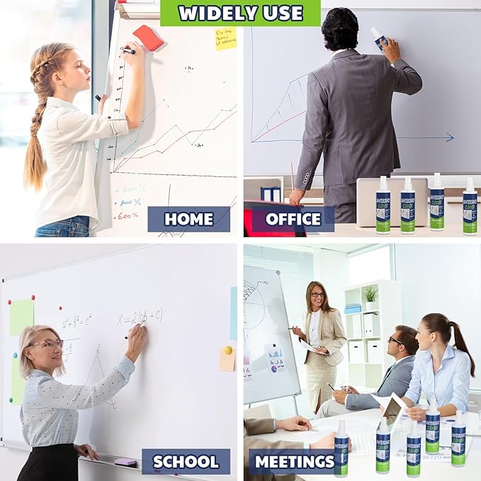 6 Pack Whiteboard Cleaner Spray Bottle 8.5oz Dry Erase Board Surface Cleaner - Image 7