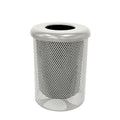 COATEDOUTDOORFURNITURE RFT-P-TXTGRY Heavy Duty Round Trash Receptacle by CoatedOutdoorFurniture
