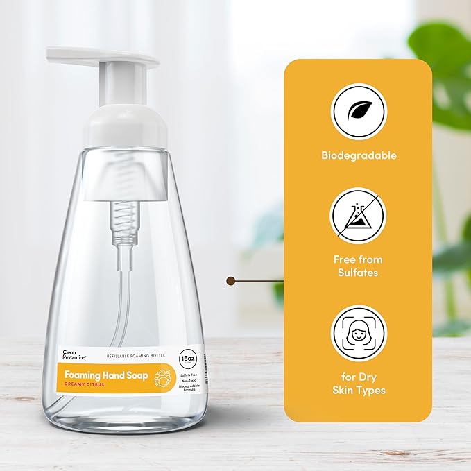 Clean Revolution Ready to Use Foaming Hand Soap | Three Pack | Jumbo 15oz - Image 4