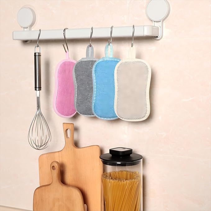 Boao 10 Pieces Multipurpose Kitchen Scrub Sponges, Non-Scratch Microfiber Scrub - Image 4