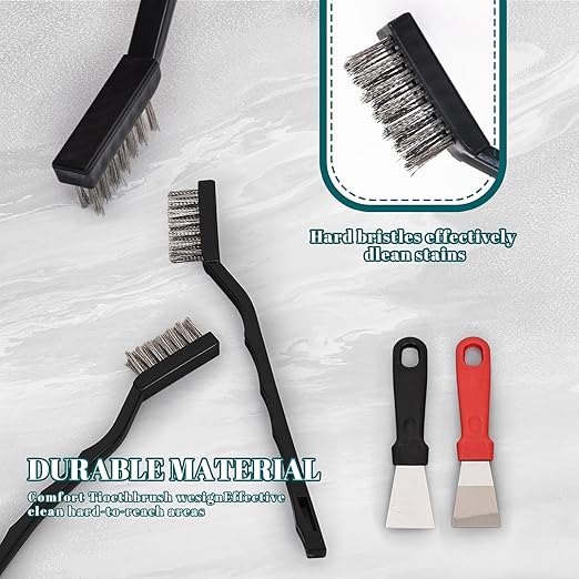 40 Pcs Mini Wire Brush Stainless Steel Brush Set, Curved Handle Masonry Brush - Image 7
