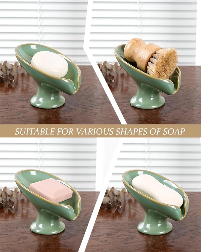 Soap Dish, Self Draining Bar Soap Holder - Image 7