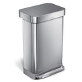 simplehuman 45 Liter / 12 Gallon Liter Rectangular Hands-Free Kitchen Step by Simplehuman