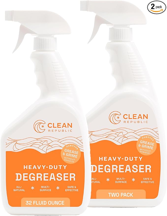 Clean Republic Heavy-Duty Degreaser, Stove Tops, and More, 32 Fluid Ounce Bottle by CleanRepublic