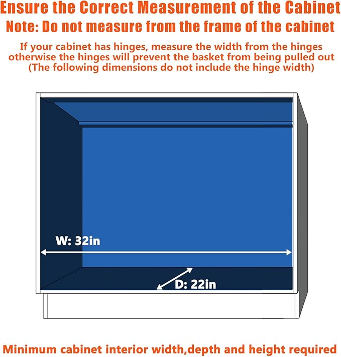 ROOMTEC Pull Out Cabinet Organizer, Slide Out Shelves 31" W x 21" D, Heavy Duty - Image 4