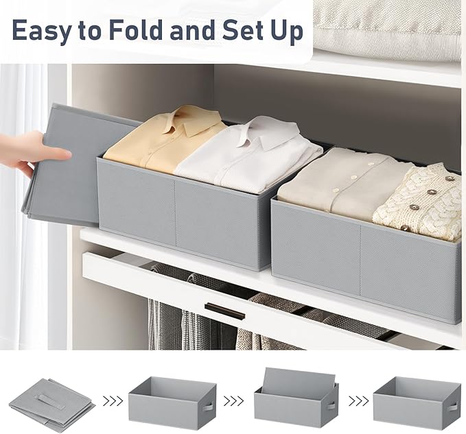 DIMJ Large Closet Storage Bins 8 Pack - Image 5